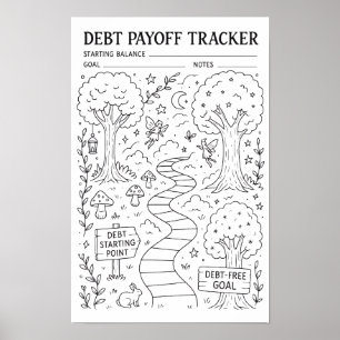 Enchanted Forest Debt Payoff Tracker  Poster