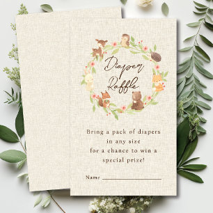 Enchanted Forest Diaper Raffle  Enclosure Card
