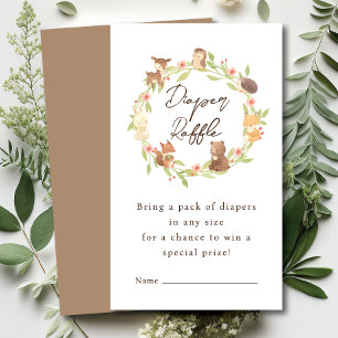 Enchanted Forest Diaper Raffle Enclosure Card