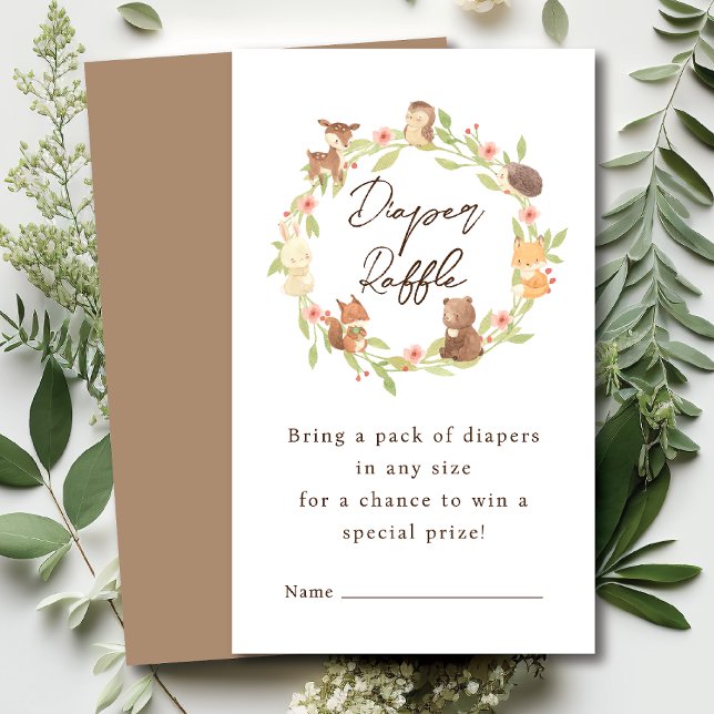 Enchanted Forest Diaper Raffle  Enclosure Card (Creator Uploaded)