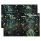 Enchanted Forest Emerald Green Quinceanera Program