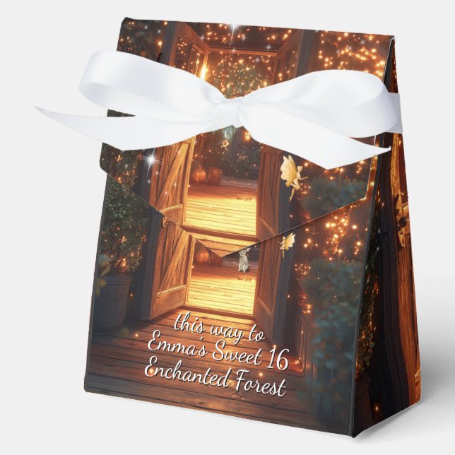 Enchanted Forest  Fairies Sparkling Lights Favor Box (Front)