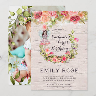 Enchanted Forest Fairy Birthday Invitation
