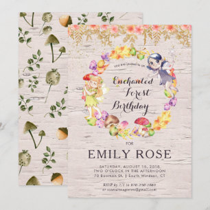Enchanted Forest Fairy Birthday Invitation