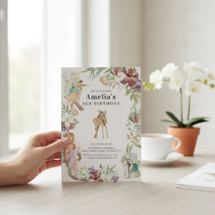 Enchanted Forest Fairy Birthday Party Invite