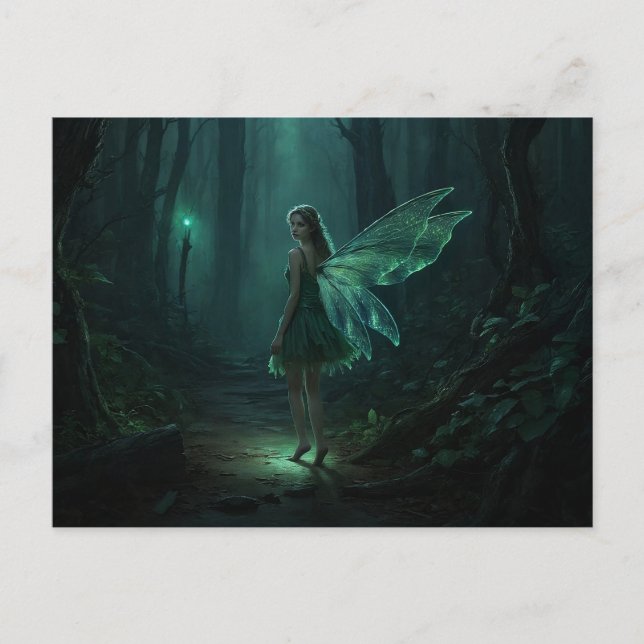Enchanted Forest Fairy Fantasy Art Postcard (Front)