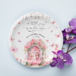 Enchanted Forest Fairy Flower Garden Baby Shower Paper Plate<br><div class="desc">Dive into the enchantment of motherhood with our watercolor elegant fairy and wildflowers pink baby shower! Picture a garden adorned with delicate fairies and blooming wildflowers, capturing the essence of a magical celebration for your little one on the way. This design are a harmonious blend of watercolor elegance and whimsical...</div>