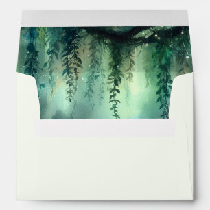 Enchanted Forest Fairy Lights Garden Chic Wedding Envelope