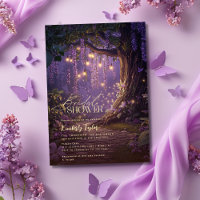 Enchanted Forest Fairy Lights Purple Bridal Shower