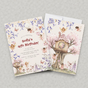 Enchanted Forest Fairy Treehouse Birthday Invite