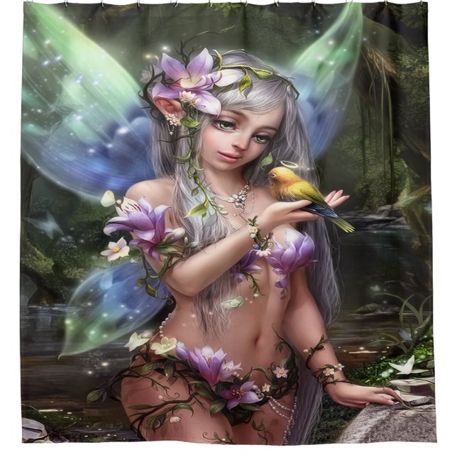 Enchanted Forest Fairy with Golden Bird (Front)