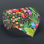 Enchanted Forest Fairytale Garden Rustic Scene Tie<br><div class="desc">A vibrant seamless textile surface design,  themed on an enchanted forest with flowers,  toadstools,  trees,  bees and mystery plants.</div>