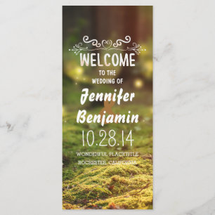 enchanted forest fireflies wedding programs