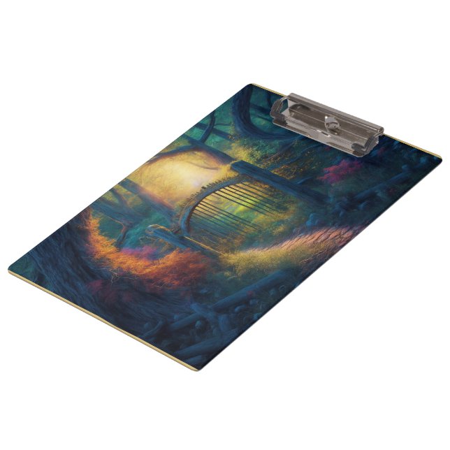 Enchanted Forest Garden |  Digital Art Clipboard (Angled)