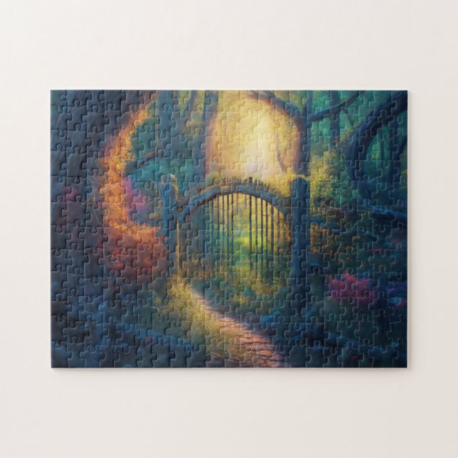 Enchanted Forest Garden | Digital Art   Jigsaw Puzzle (Horizontal)