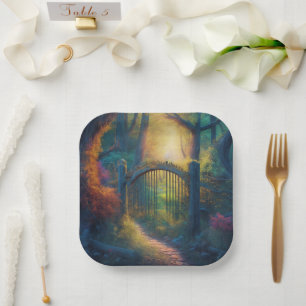 Enchanted Forest Garden Paper Plate