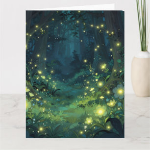 Enchanted Forest Glow Magical Night Card