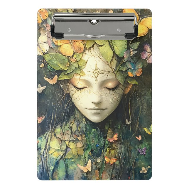 Enchanted Forest Goddess with Butterflies (2) Mini Clipboard (Front)