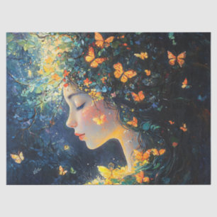 Enchanted Forest Goddess with Butterflies (5) Tissue Paper