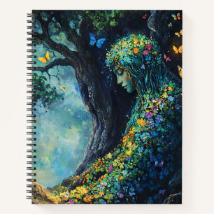Enchanted Forest Goddess with Butterflies (6) Notebook