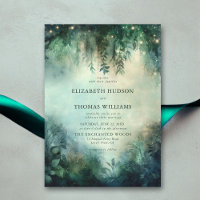 Enchanted Forest Greenery Fairy Lights Wedding