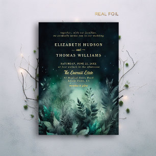 Enchanted Forest Greenery Lights Modern Wedding