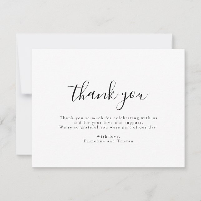 Enchanted Forest Hanging Lanterns Wedding Thank You Card (Front)