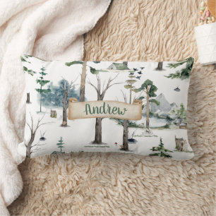 Enchanted Forest Harmony Customizable Lumbar Pillow