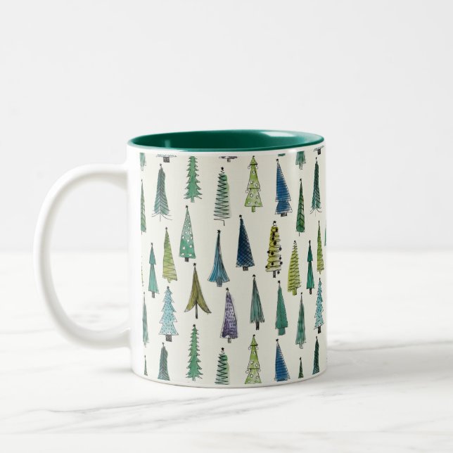 "Enchanted Forest Holiday" Two-Tone Coffee Mug (Left)
