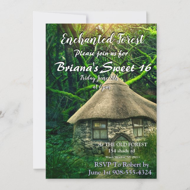 Enchanted Forest Home Invitation (Front)