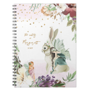 Enchanted Forest Illustration Lovely Fairy Girl Notebook