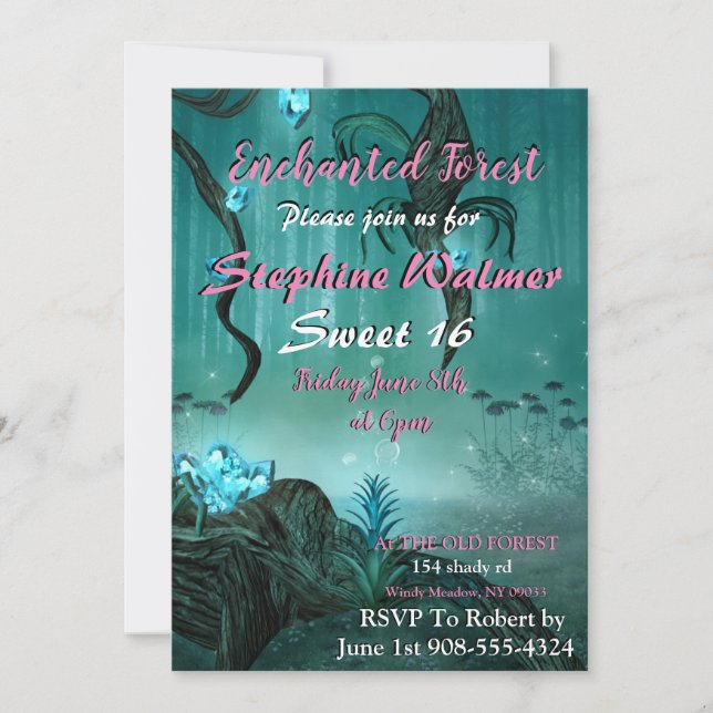 Enchanted Forest Invitations (Front)