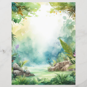 Enchanted Forest Jungle Adventure Scrapbook Paper