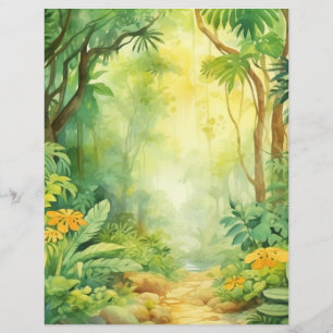Enchanted Forest Jungle Wonderland Paper Sheet