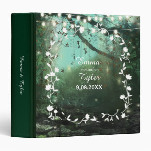 Enchanted Forest Lights Rustic Wedding Binder