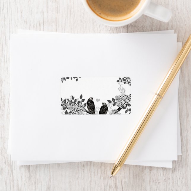 Enchanted Forest Love Bird Wedding Label (Insitu)