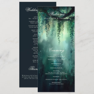 Enchanted Forest Magical Elegant Wedding Programme