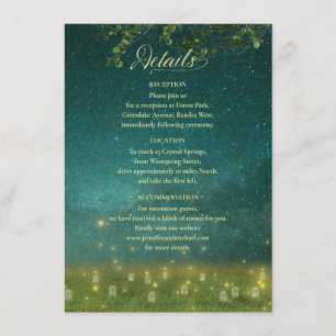 Enchanted Forest Mason Jar Rustic Wedding Enclosure Card