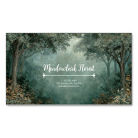 Enchanted Forest Misty Teal Green Painterly