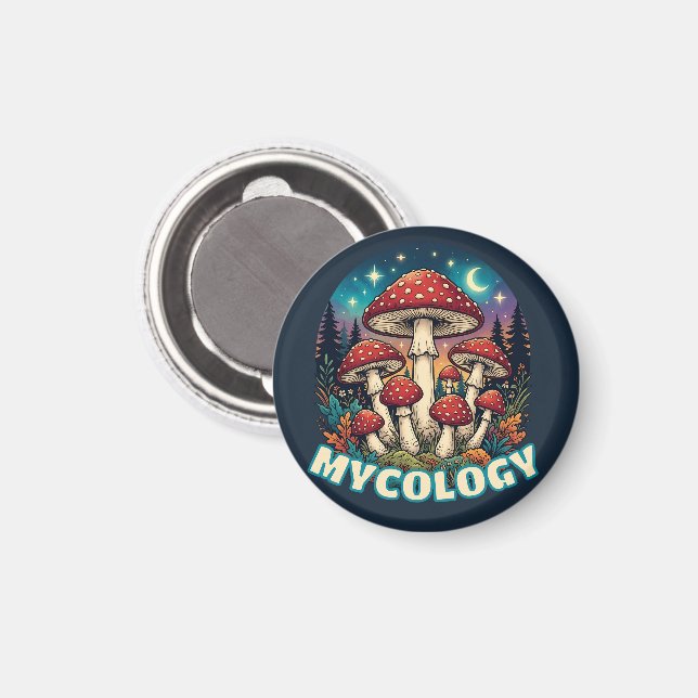 Enchanted Forest Mushroom Art Magnet (Front/Back)