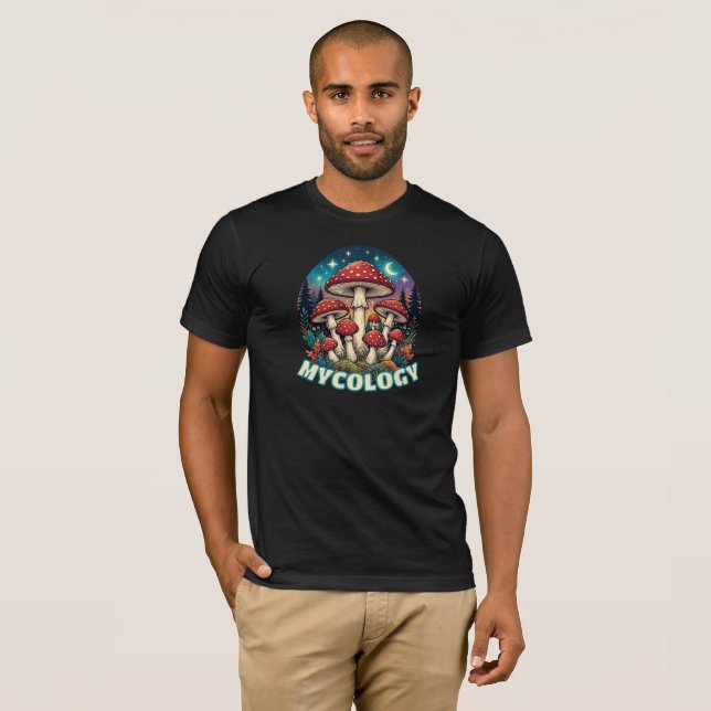 Enchanted Forest Mushroom Art T-Shirt (Front Full)