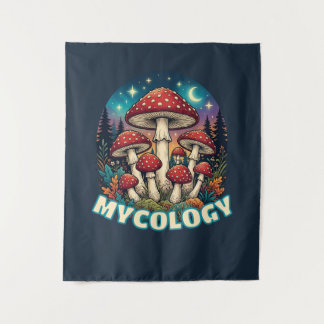Enchanted Forest Mushroom Art Tapestry