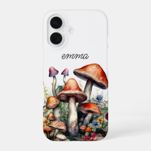 Enchanted Forest Mushrooms Personalized iPhone 16 Case