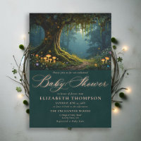 Enchanted Forest Mushrooms Woods Path Baby Shower