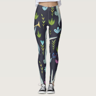 Enchanted Forest: Nature-Inspired Seamless Pattern Leggings