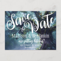 Enchanted Forest Oak Tree Fairy Lights Save Date