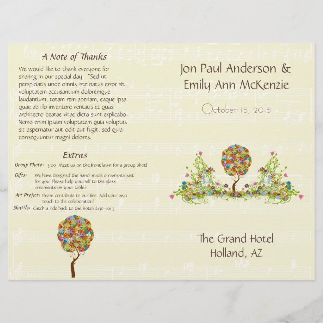Enchanted Forest Patchwork Floral Fairy Tale Tree (Front)