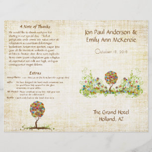 Enchanted Forest Patchwork Floral Fairy Tale Tree