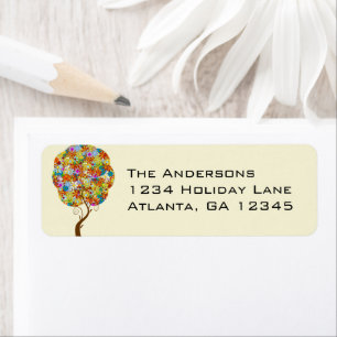 Enchanted Forest Patchwork Floral Fairy Tale Tree