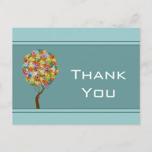 Enchanted Forest Patchwork Floral Fairy Tale Tree Postcard